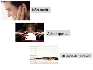 Não ouvir




        Achar que ...




                Influência de Terceiros
 