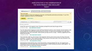 HOW EFFECTIVE IS THE COMBINATION OF
THE MAIN PRODUCT AND ANCILLARY
TASKS?
 
