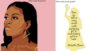 Role model illustration Role model quote graphic
 