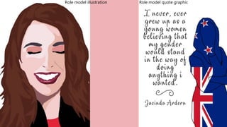 Role model illustration Role model quote graphic
 