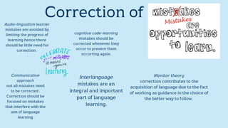 Effective Feedback and Correction Strategies in Language Learning | PDF