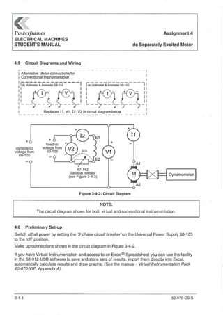 FeedBack Powerframes Electrical Machines Student's Manual | PDF