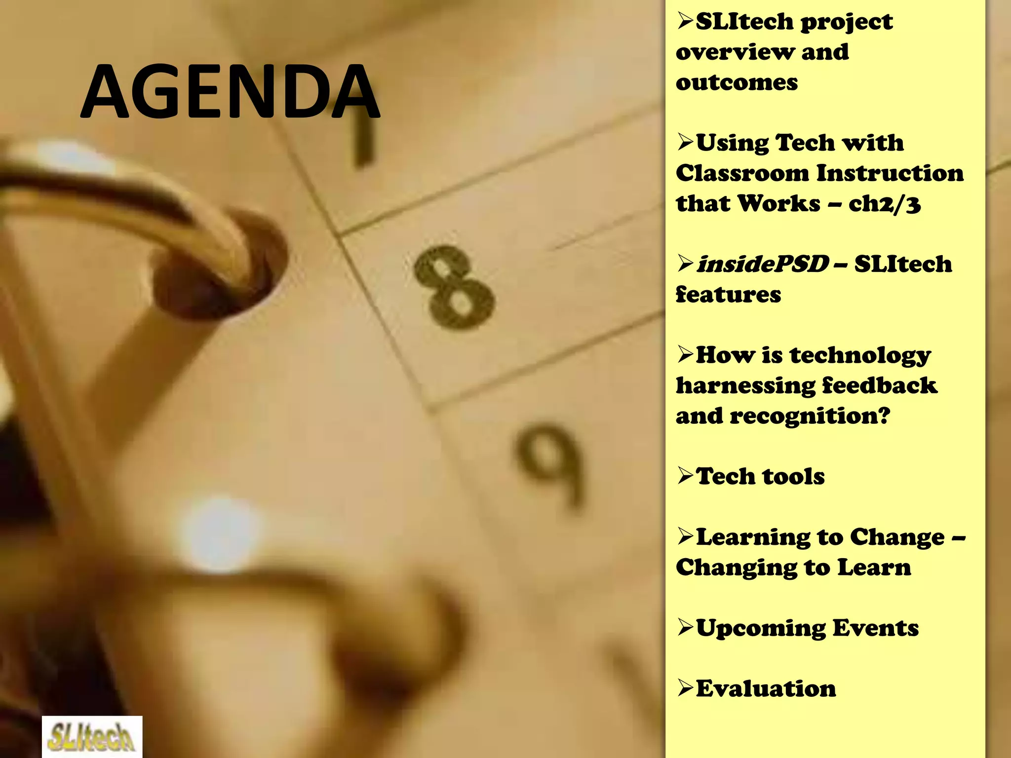 SLItech project overview and outcomes