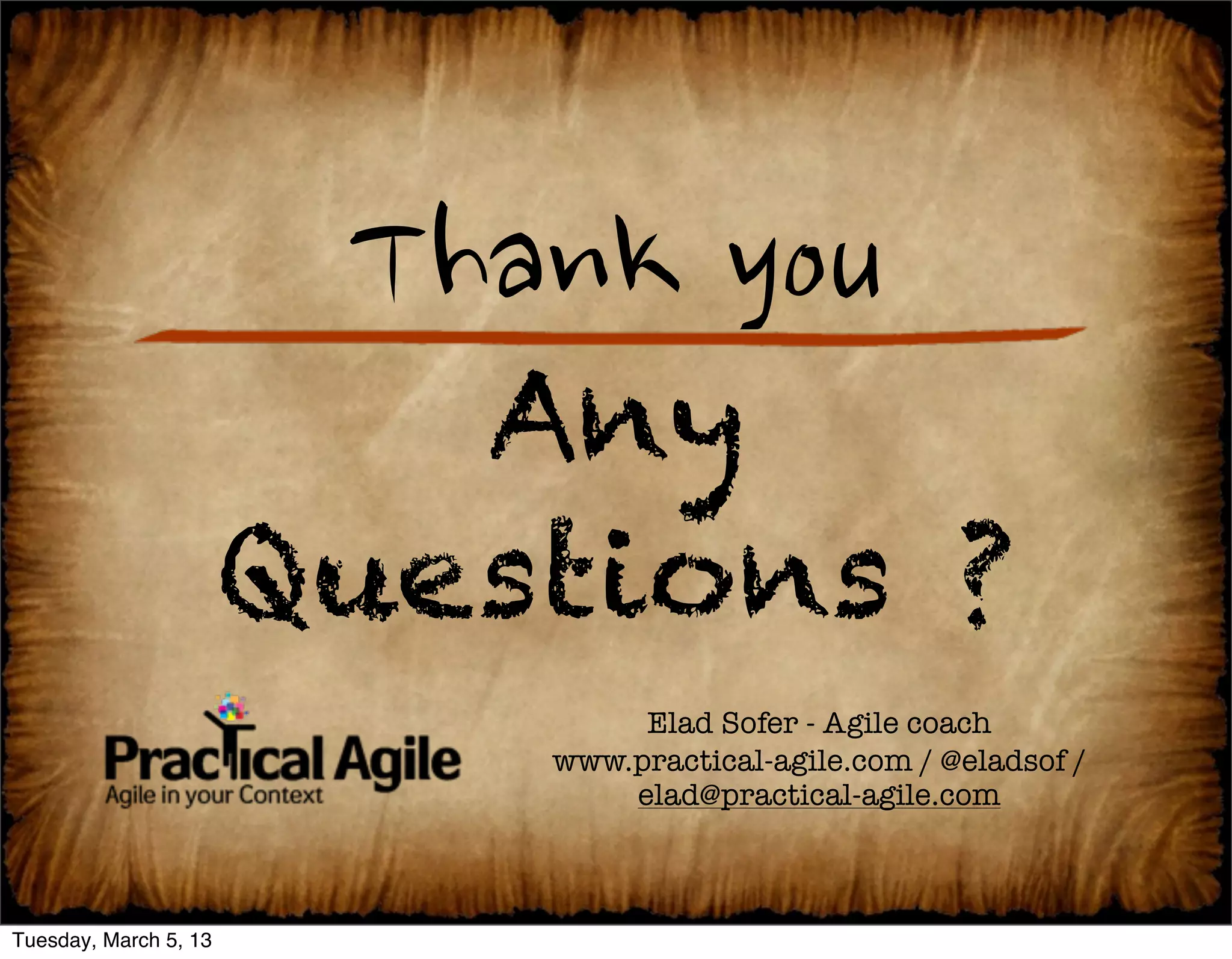  Loop




Tuesday, March 5, 13
 