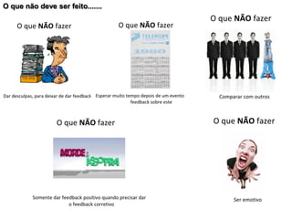 O que não deve ser feito.......
 