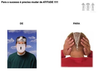 Para o sucesso é preciso mudar de ATITUDE !!!!!
DE PARA
 