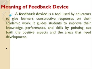 Given Conotation Math Seminar on Feedback device , pedagogy of mathematics.pptx