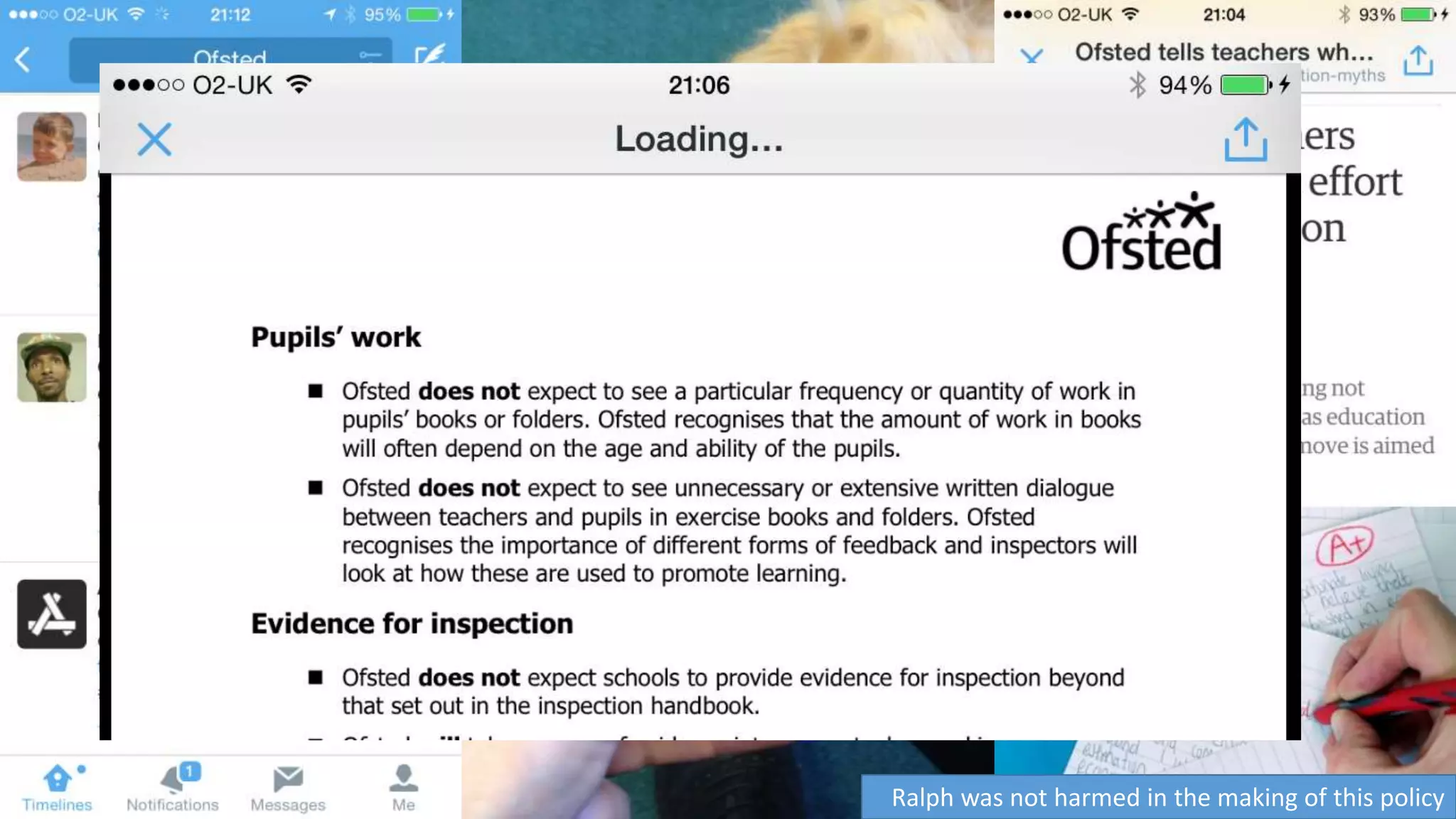 Ralph was not harmed in the making of this policy 
 