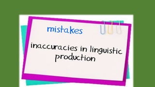 Feedback & Error correction 