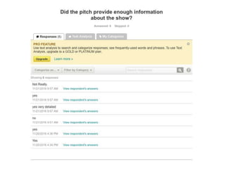 Feedback For Niche Show