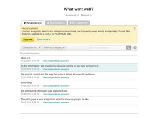 Feedback For Niche Show