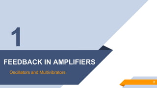 FEEDBACK IN AMPLIFIERS
Oscillators and Multivibrators
2
1
 