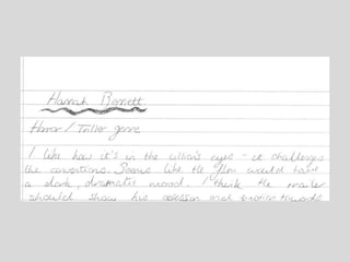 Feedback on synopsis