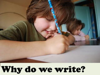 Why do we write?
 
