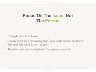 5 Ways to Give Feedback that Elicits Real Change | PPTX