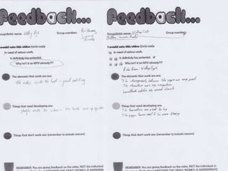 Feedback presentation