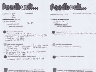 Feedback presentation