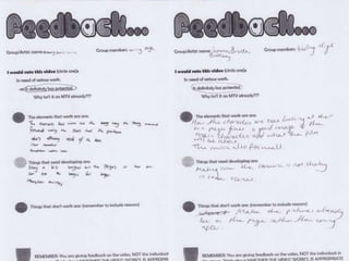 Feedback presentation