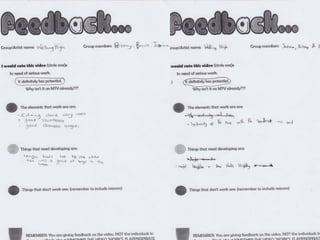 Feedback presentation