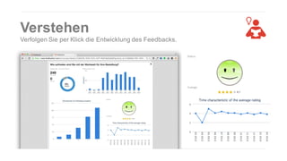 Verstehen
Verfolgen Sie per Klick die Entwicklung des Feedbacks.

 