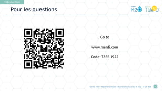 Pour les questions
Introduction
Summer Event • Objectif zéro émission : décarbonation du secteur de l'eau • 12 juin 2025 11
Go to
www.menti.com
Code: 7355 1922
 