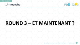 Introduction
Summer Event • Objectif zéro émission : décarbonation du secteur de l'eau • 12 juin 2025 9
ROUND 3 – ET MAINTENANT ?
1ère manche
 