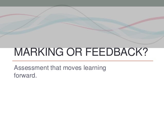 feedback that moves learning forward