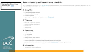 Example from Simon Fraser
University (link here)
 