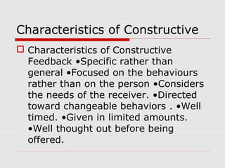Feedback types of feedback | PPT