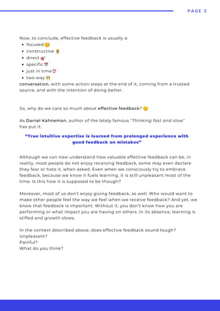 Feedback Your Way - The Ultimate Guide for Effective Feedback | PDF