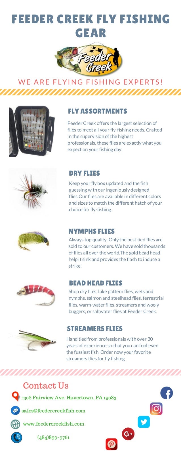 Feeder Creek Fly Fishing Flies Hand Tied Top Quality