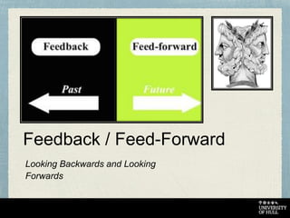 Feedback / Feed-Forward
Looking Backwards and Looking
Forwards
 
