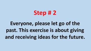 ”I would like to become better at
doing exercise regularly.”
Example
 