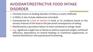 Feeding and eating disorder | PPTX