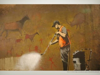 Banksy by badjonni http://www.ﬂickr.com/photos/38834306@N00/2470166108/
 