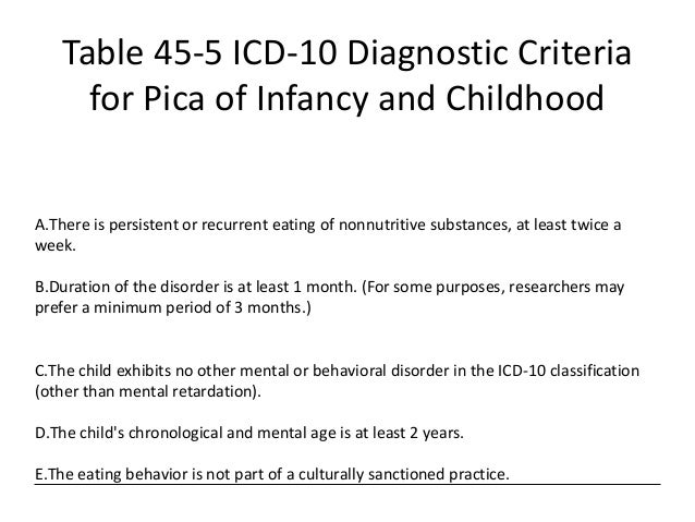 pica treatment in child