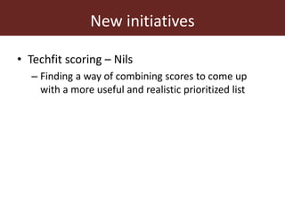 Feeding innovation – Update on the feed innovation toolkit and where we are with FEAST and Techfit