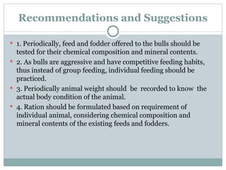Bull Ration FEEDING OF BULL animal nutrition mhow.ppt