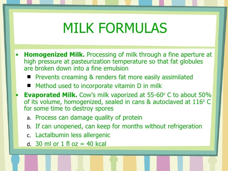 Feeding Of Infants And Children