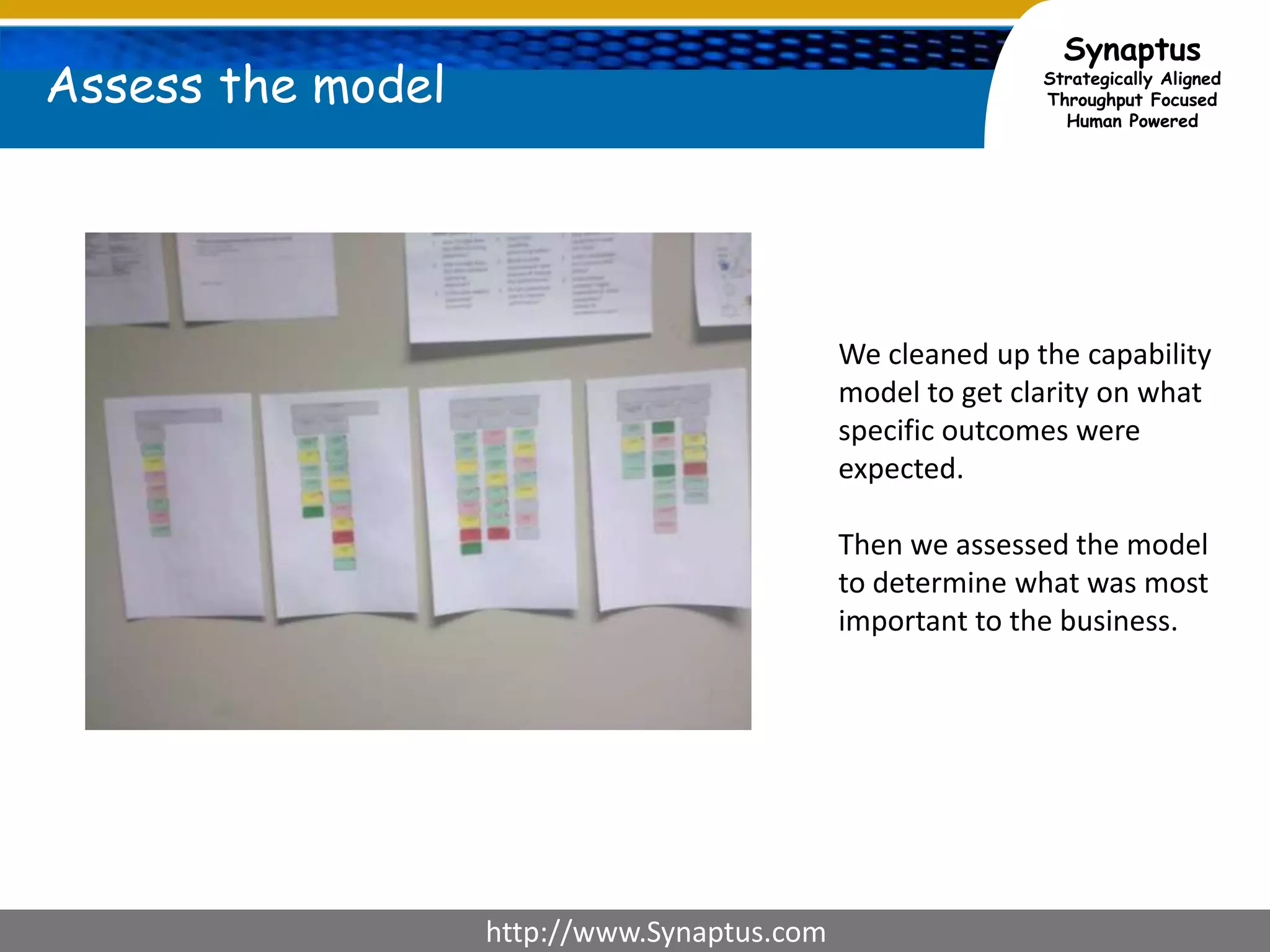 Overcoming the How TrapCapability AnalysisValue Performance MapShould I invest in Create Quote?Where should I focus to drive Business Value and Reduce Risk?How do I determine when it is good enough?What should we NOT work on?