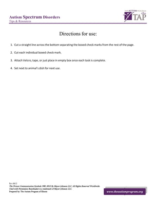 TAP Tip Sheet - Feeding the dog | PDF