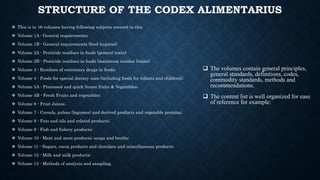 Codex Structure Feed laws, Codex Alimentarius and HACCP | PPTX