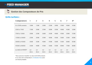 Gestion des Comparateurs de Prix

Grille tarifaire :




                                         5
 