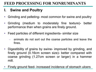 Course Particles Feed Feed processing methods | PDF