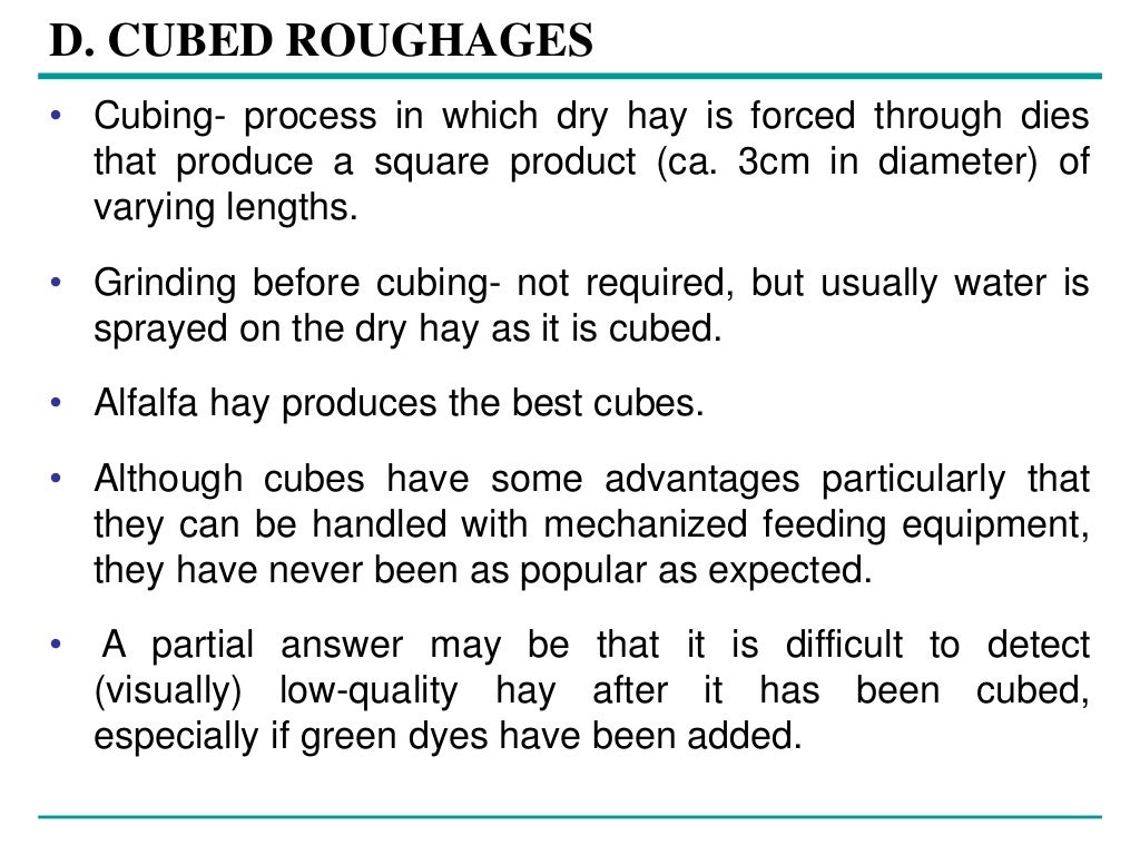 Feed processing methods