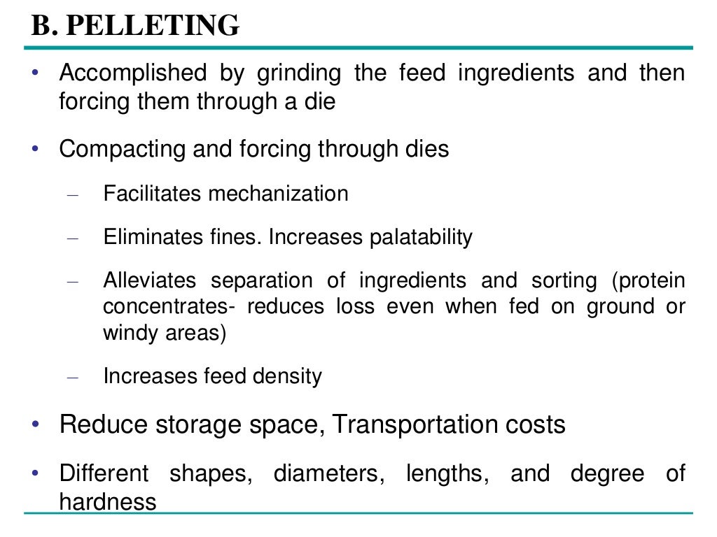 Feed processing methods