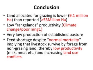Tanzania Livestock Sector Analysis (LSA): Baseline feed resource assessment 