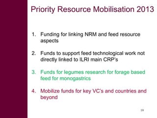 Update on feeds and forages component 1.3