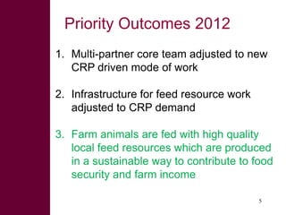 Update on feeds and forages component 1.3