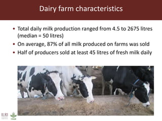 Feed storage practices and attitudes towards milk hygiene in the Greater Addis Ababa milk shed